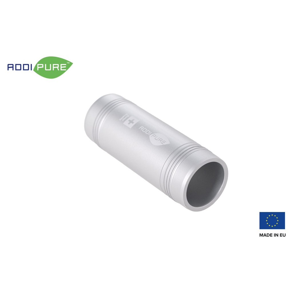 BHO Extractor ADDIPURE 60*50 (non-height-adjustable) for oil, BHO and DHO. Capacity 20 g. Aluminium, food grade anodised finish. 3-layer filter for maximum purity. Swiss quality.