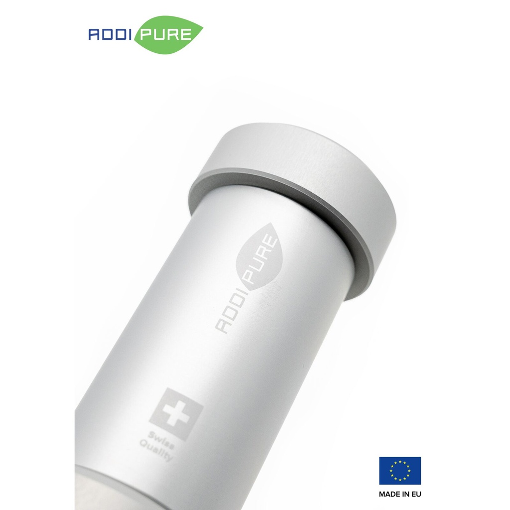 BHO Extractor ADDIPURE 60*50 (non-height-adjustable) for oil, BHO and DHO. Capacity 20 g. Aluminium, food grade anodised finish. 3-layer filter for maximum purity. Swiss quality.