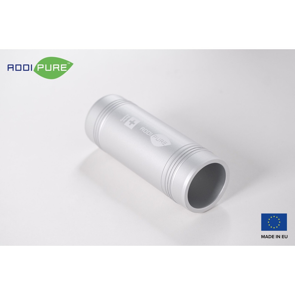 BHO Extractor ADDIPURE 60*50 (non-height-adjustable) for oil, BHO and DHO. Capacity 20 g. Aluminium, food grade anodised finish. 3-layer filter for maximum purity. Swiss quality.