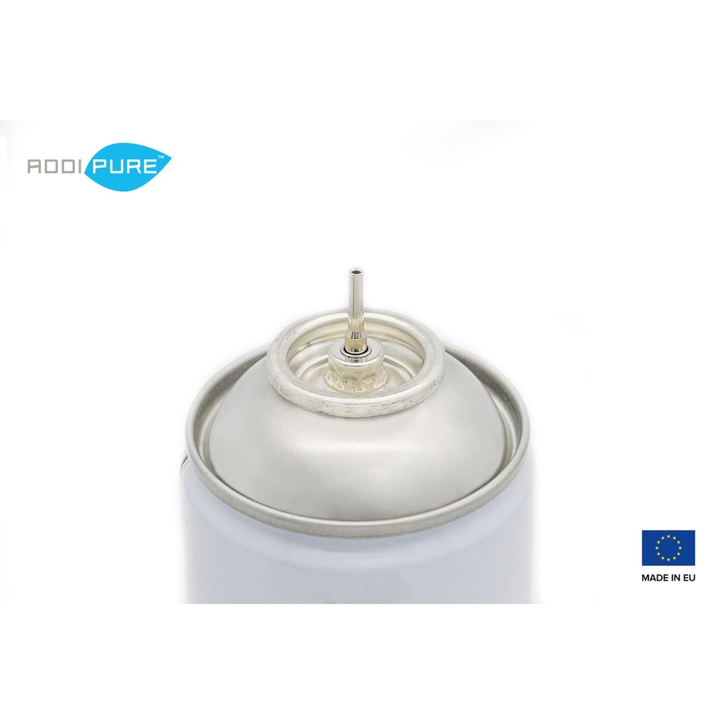 ADDIPURE n-Butane, 500 ml can. Organic extraction gas. Certified 99.39% purity. Food safe. High extraction yield. Swiss quality.