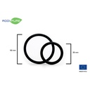 Set of 2 black sealing O-rings, diameter: 31 mm. For use with BHO Extractor ADDIPURE 35. DME and n-Butane resistant.
