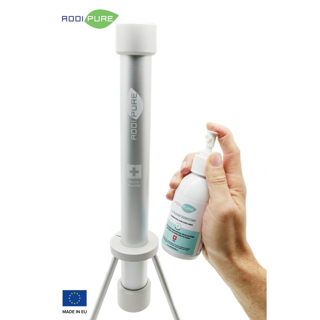 ADDIPURE 2in1 Cleaner Disinfectant, 500 ml, refill. For highly effective, fast-acting elimination of bacteria, germs, viruses and mould. Organic product. Ready to use. Self-drying. Kind to skin.