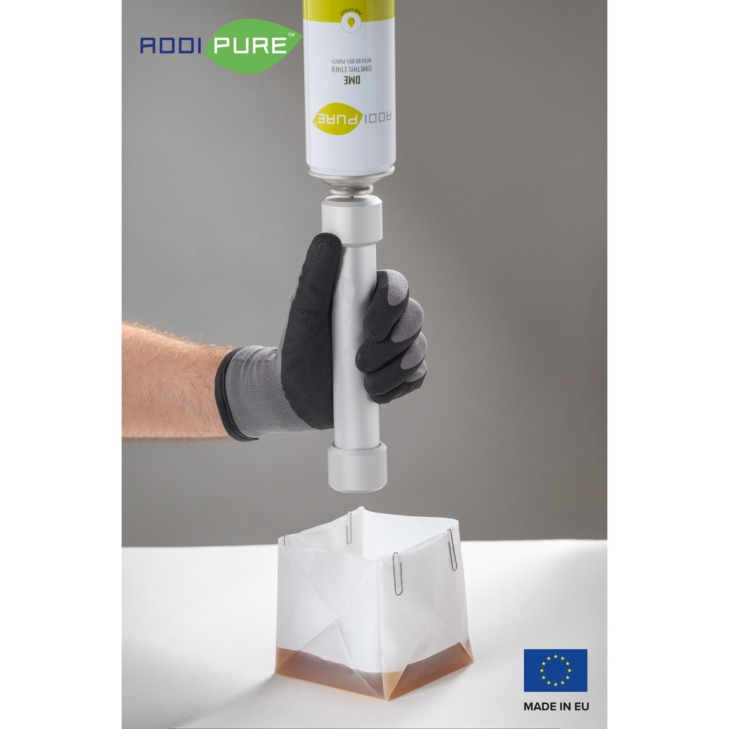 ADDIPURE Virgin PTFE Sheet, non-stick coated, folded. Dimension: 100 x 100 x 100 mm. Flexible, multifunctional. DME and n-Butane resistant. Ideal for oil, BHO and DHO extraction.