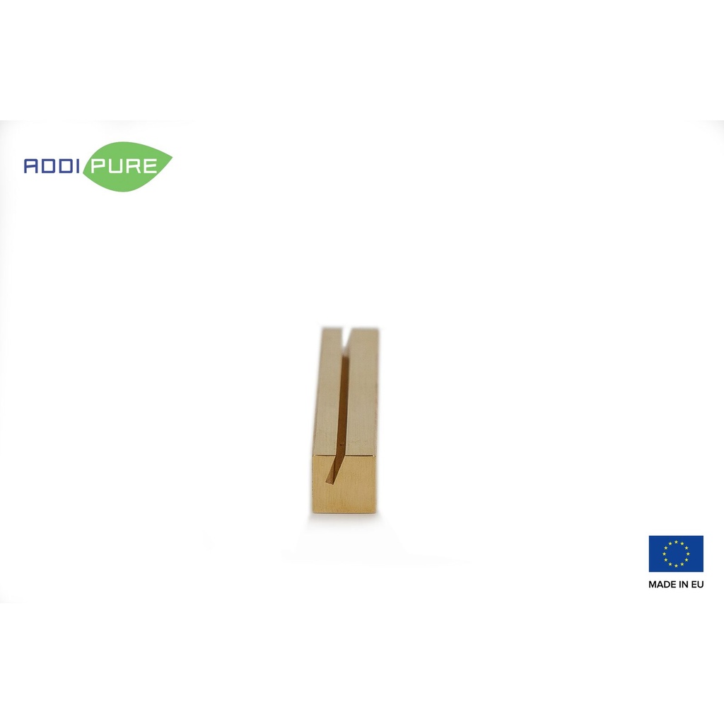 ADDIPURE Solid Brass Photograph and Card Holder. To present with style photos, products, prices etc. With engraved ADDIPURE logo. Dimension: 80 x 15 x 15 mm. Weight: 137 g.