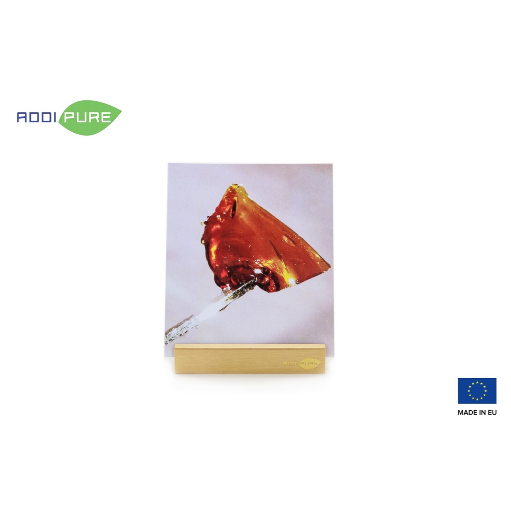 ADDIPURE Solid Brass Photograph and Card Holder. To present with style photos, products, prices etc. With engraved ADDIPURE logo. Dimension: 80 x 15 x 15 mm. Weight: 137 g.