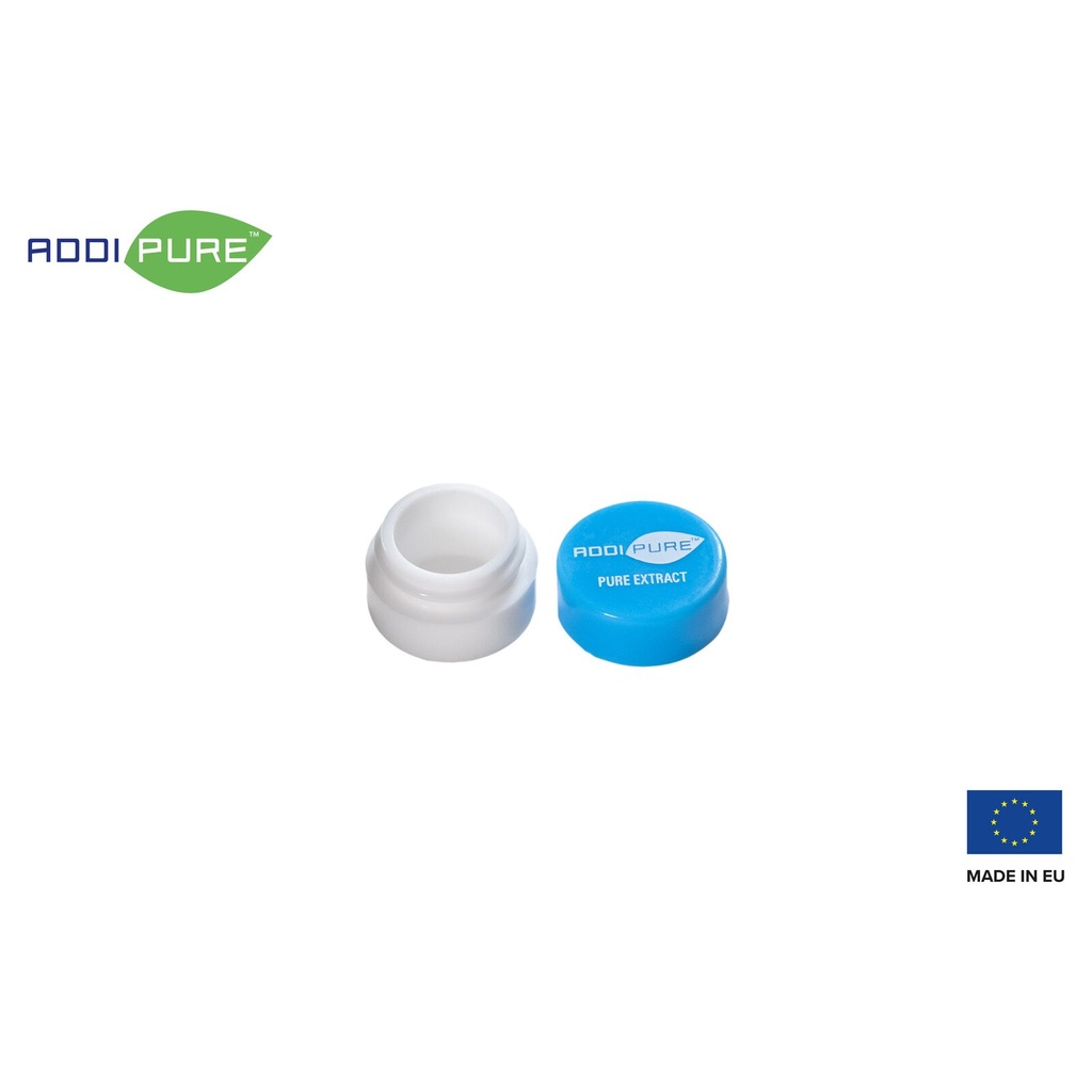 ADDIPURE Silicone jar, 3 ml, blue, round. Packaging for natural products. Food grade quality. Leak-proofness.