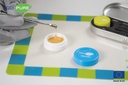 ADDIPURE Silicone jar, 5 ml, green, round. Packaging for natural products. Food grade quality. Leak-proofness.