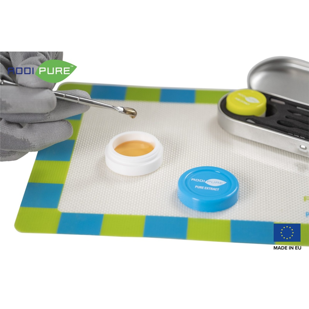 ADDIPURE Dabbing silicone mat, 300 x 400 x 0.7 mm, rectangle shape. Food grade quality, non-stick coated surface, non-slip.