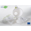 ADDIPURE Silicone funnel, white, foldable. Ideal for filling extractors with plant material. Food grade quality.