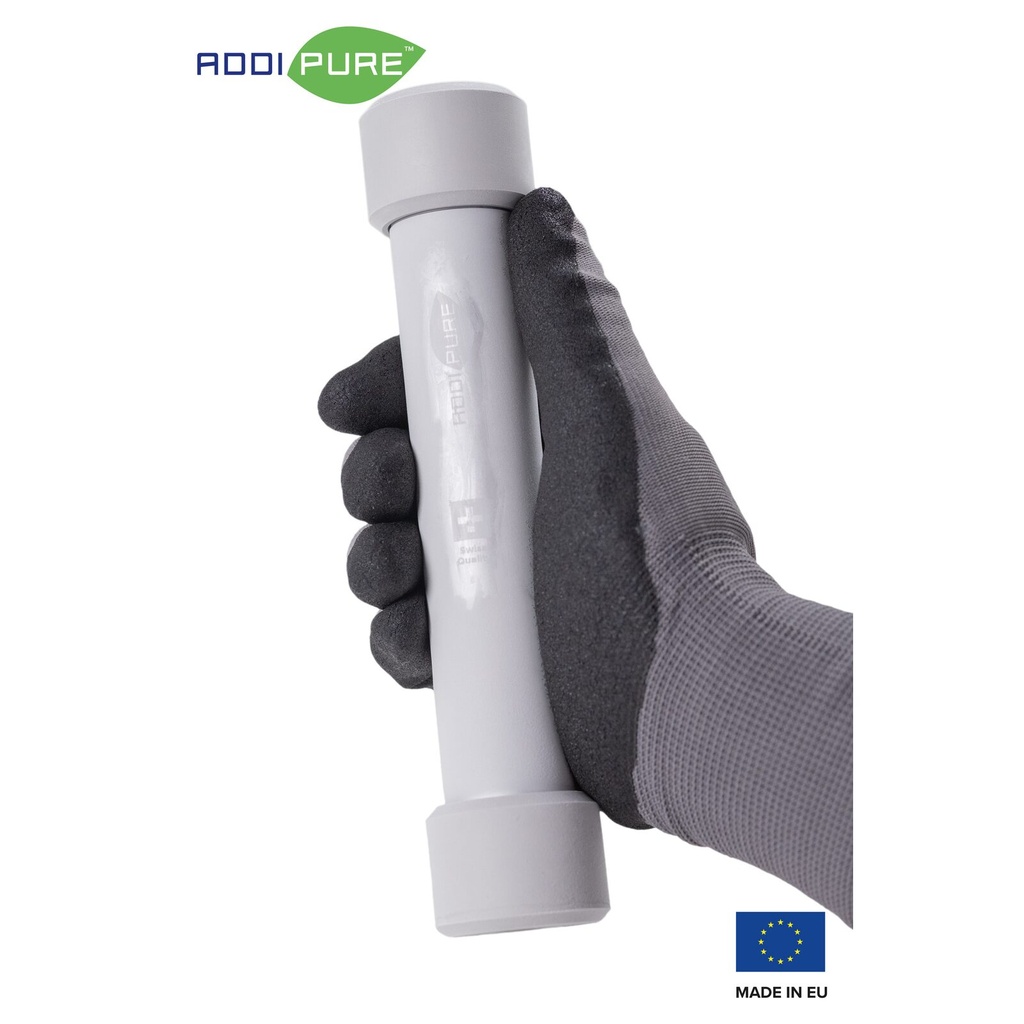 ADDIPURE Thermal gloves for BHO extraction, velcro. Grey/black, size XL. Cold-resistant, anti-slip, breathable, seamless.