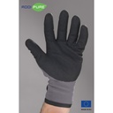 ADDIPURE Thermal gloves for BHO extraction, velcro. Grey/black, size XL. Cold-resistant, anti-slip, breathable, seamless.