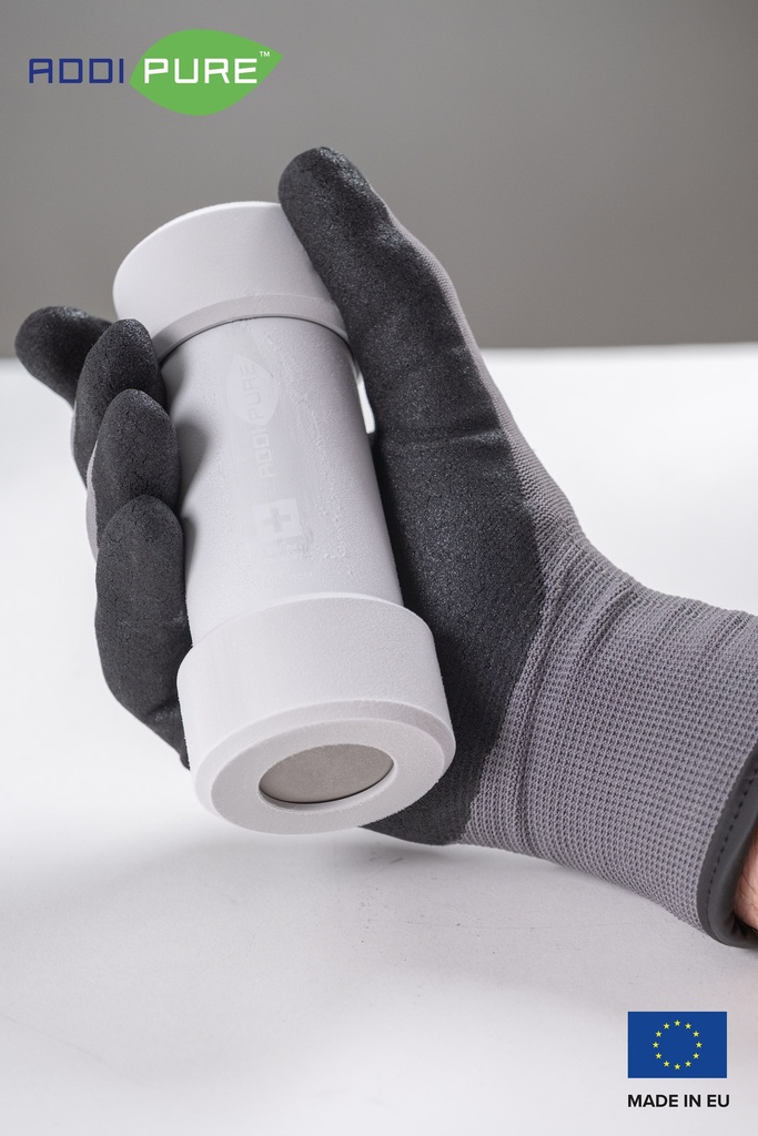 ADDIPURE Thermal gloves for BHO extraction, velcro. Grey/black, size XL. Cold-resistant, anti-slip, breathable, seamless.