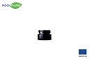 ADDIPURE UV ultraviolet glass jar, 10 ml, black lid, round. Packaging for natural products. Maximum light protection for natural plant products.