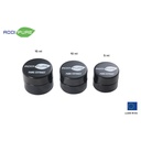ADDIPURE UV ultraviolet glass jar, 15 ml, black lid, round. Packaging for natural products. Maximum light protection for natural plant products.