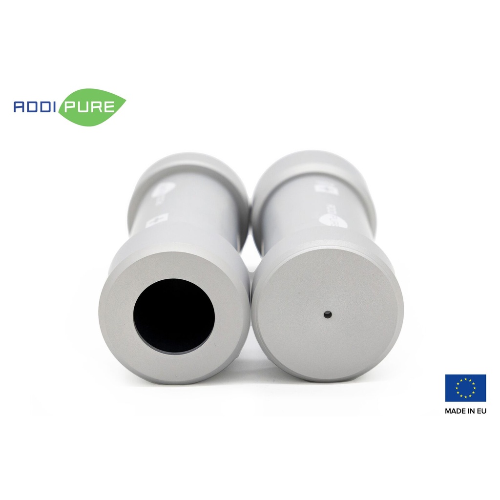 BHO Extractor ADDIPURE 120*50 (height-adjustable) for oil, BHO and DHO. Capacity 60 g. Aluminium, food grade anodised finish. 3-layer filter for maximum purity. Swiss quality.