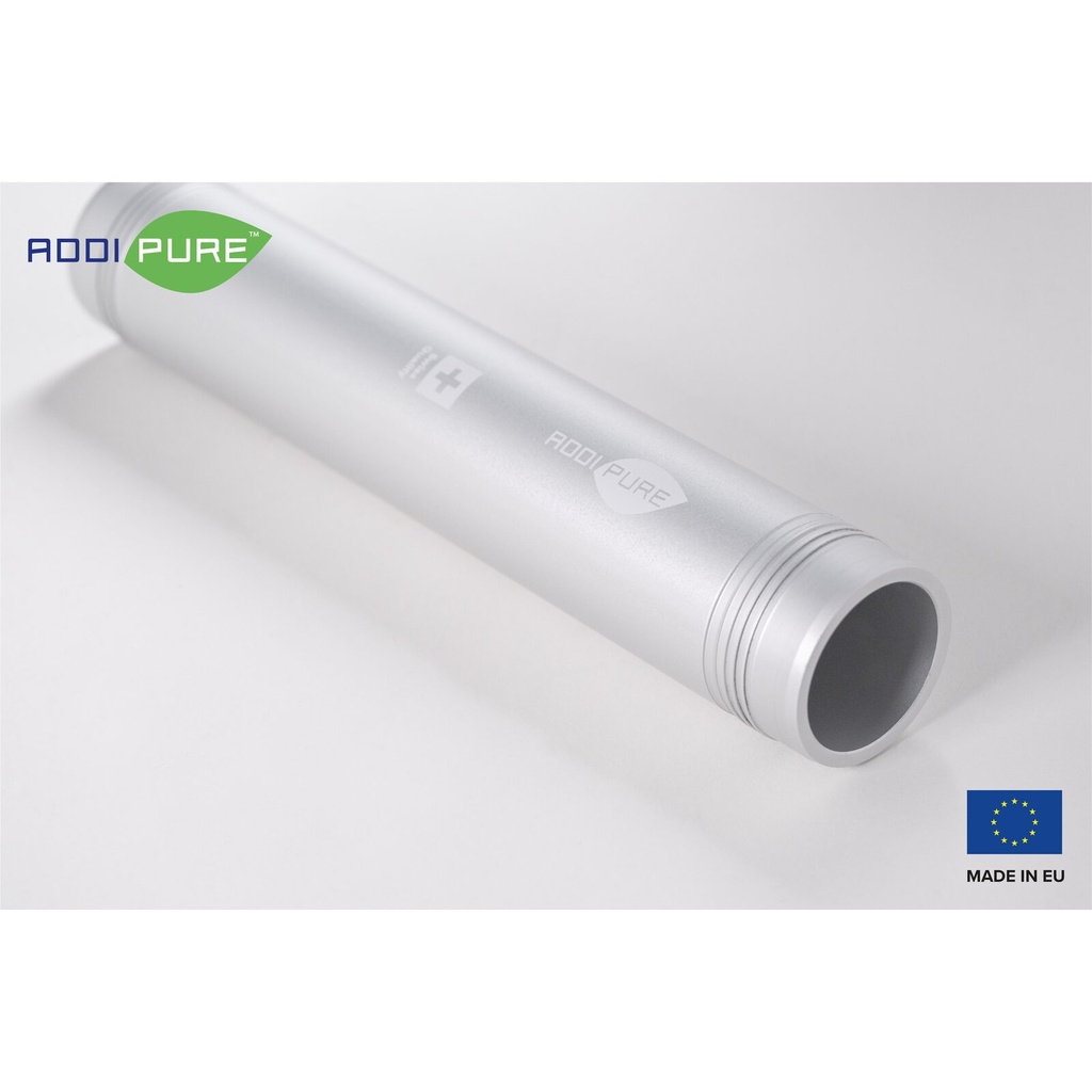 BHO Extractor ADDIPURE 120*50 (height-adjustable) for oil, BHO and DHO. Capacity 60 g. Aluminium, food grade anodised finish. 3-layer filter for maximum purity. Swiss quality.