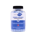 ADDIPURE Technische Glasparels. 500 g container. Diameter 10 mm. Sferisch, lichtblauw. Vulmiddel voor olie, BHO en DHO extractoren.