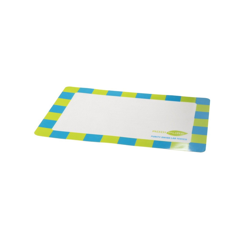 Alfombrilla de silicona ADDIPURE para dabbing, 300 x 210 x 0.7 mm, rectangular. Calidad alimentaria, antiadherente, antideslizante.