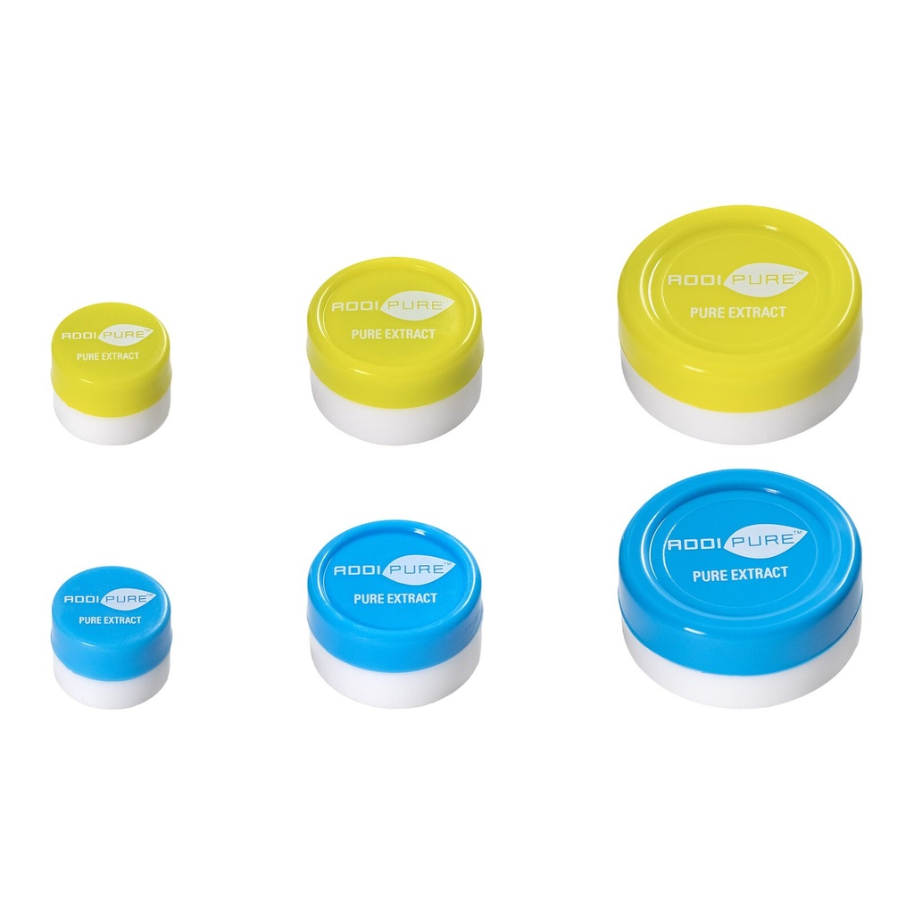 ADDIPURE Silicone jar set, round. Packaging for natural products. Food grade quality. Leak-proofness.