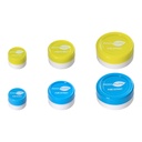 Set de tarros de silicona ADDIPURE, redondos, varios tamaños/colores. Envase para productos naturales. Calidad alimentaria. Estanco.