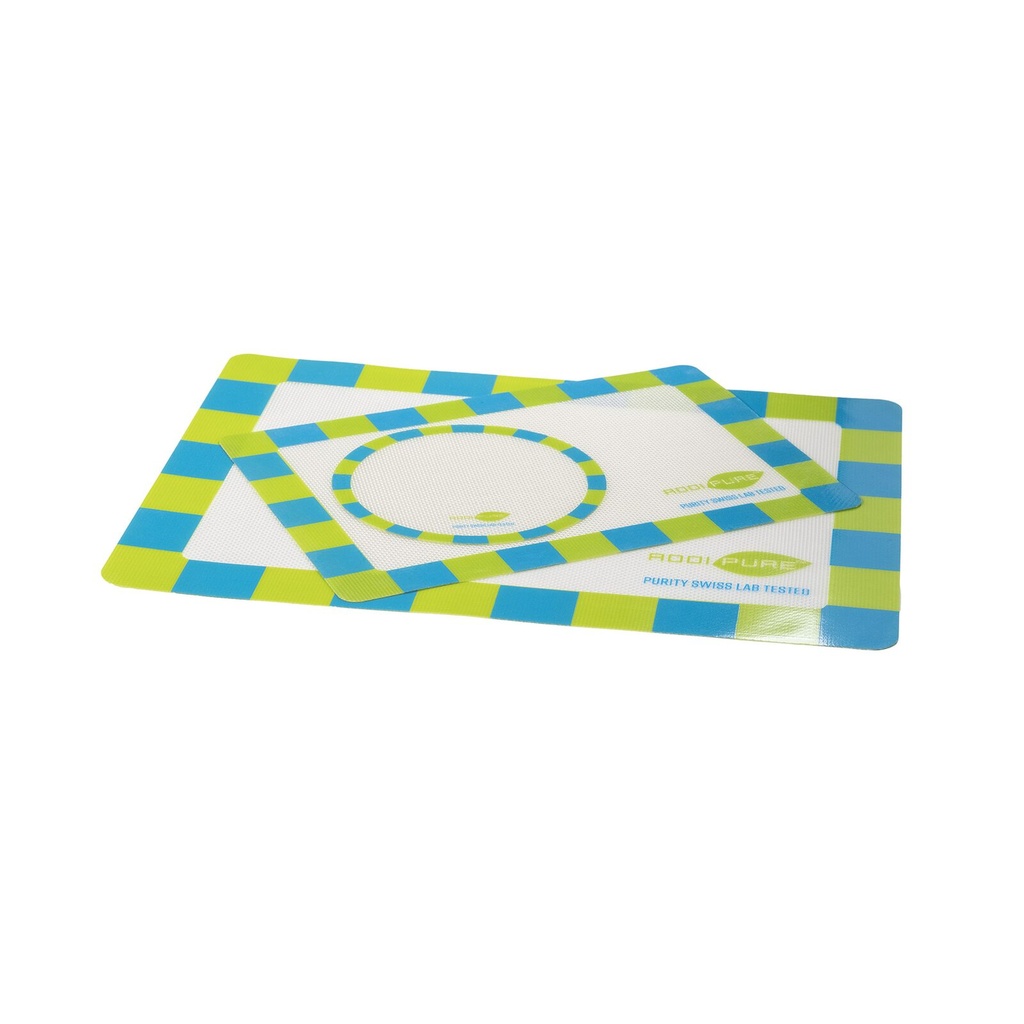 ADDIPURE Dabbing silicone mat set. 3 pieces, various dimensions/shapes. Food grade quality, non-stick coated surface, non-slip.