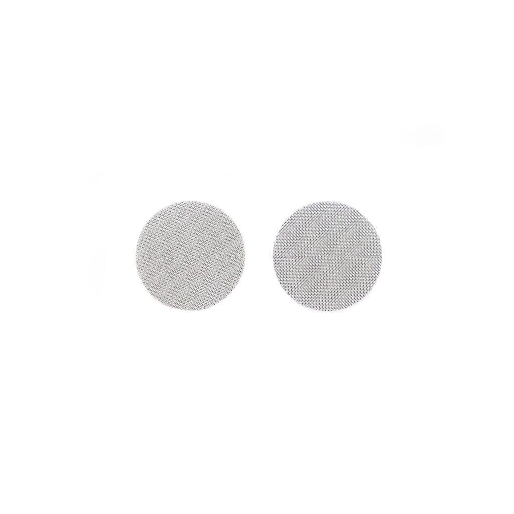 Set of 2 AIQ stainless steel filters, coarse mesh (400 µm), diameter: 35 mm. Ideal for oil, BHO and DHO extraction. For use with BHO Extractor ADDIPURE 35.